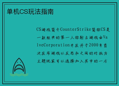 单机CS玩法指南
